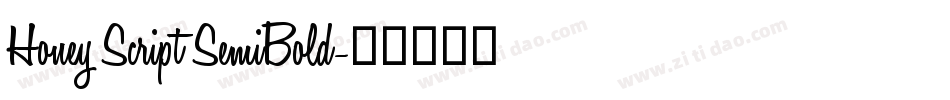 Honey Script SemiBold字体转换
